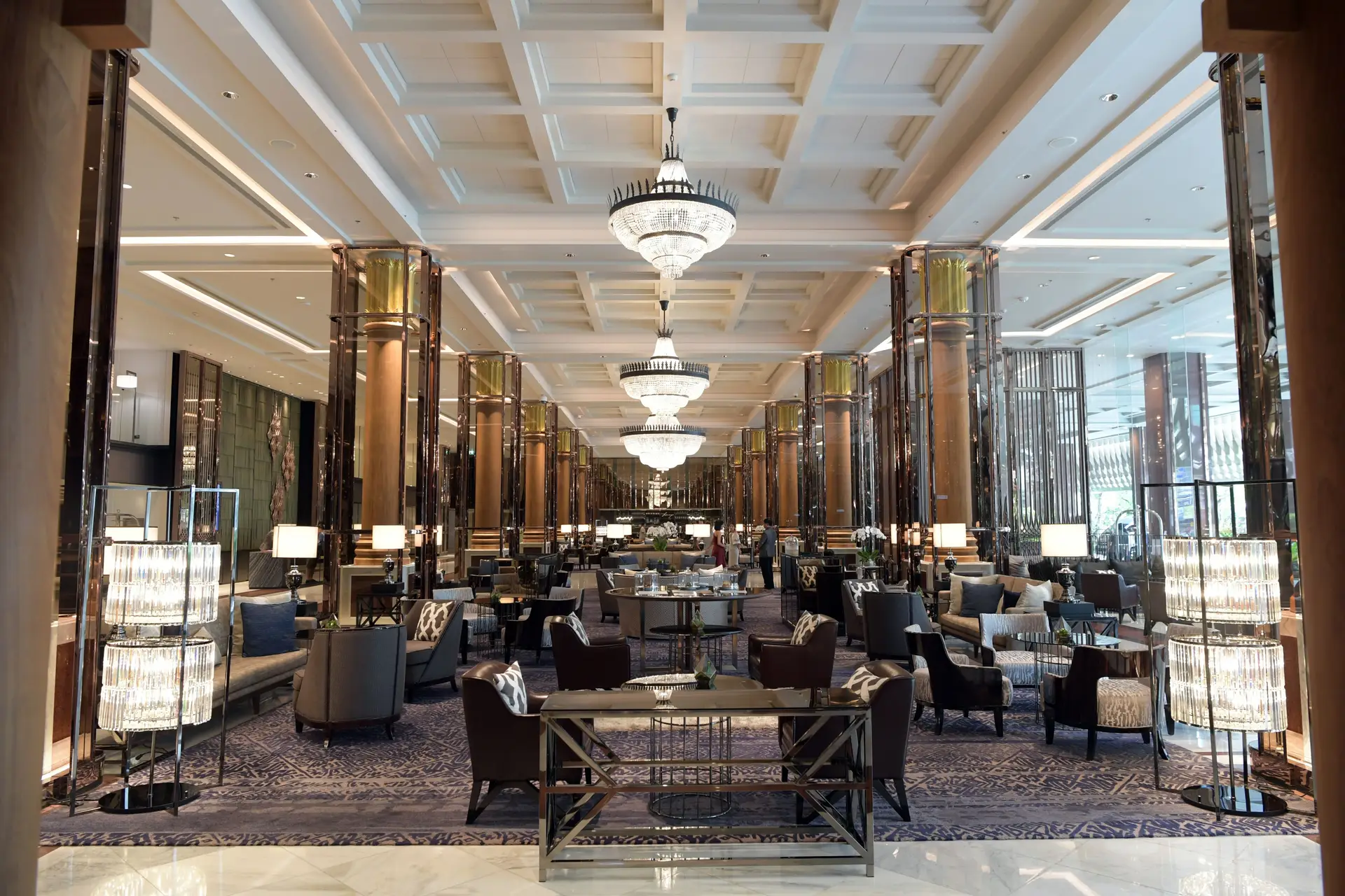 Elegant hotel lobby with luxurious seating and contemporary Australian design