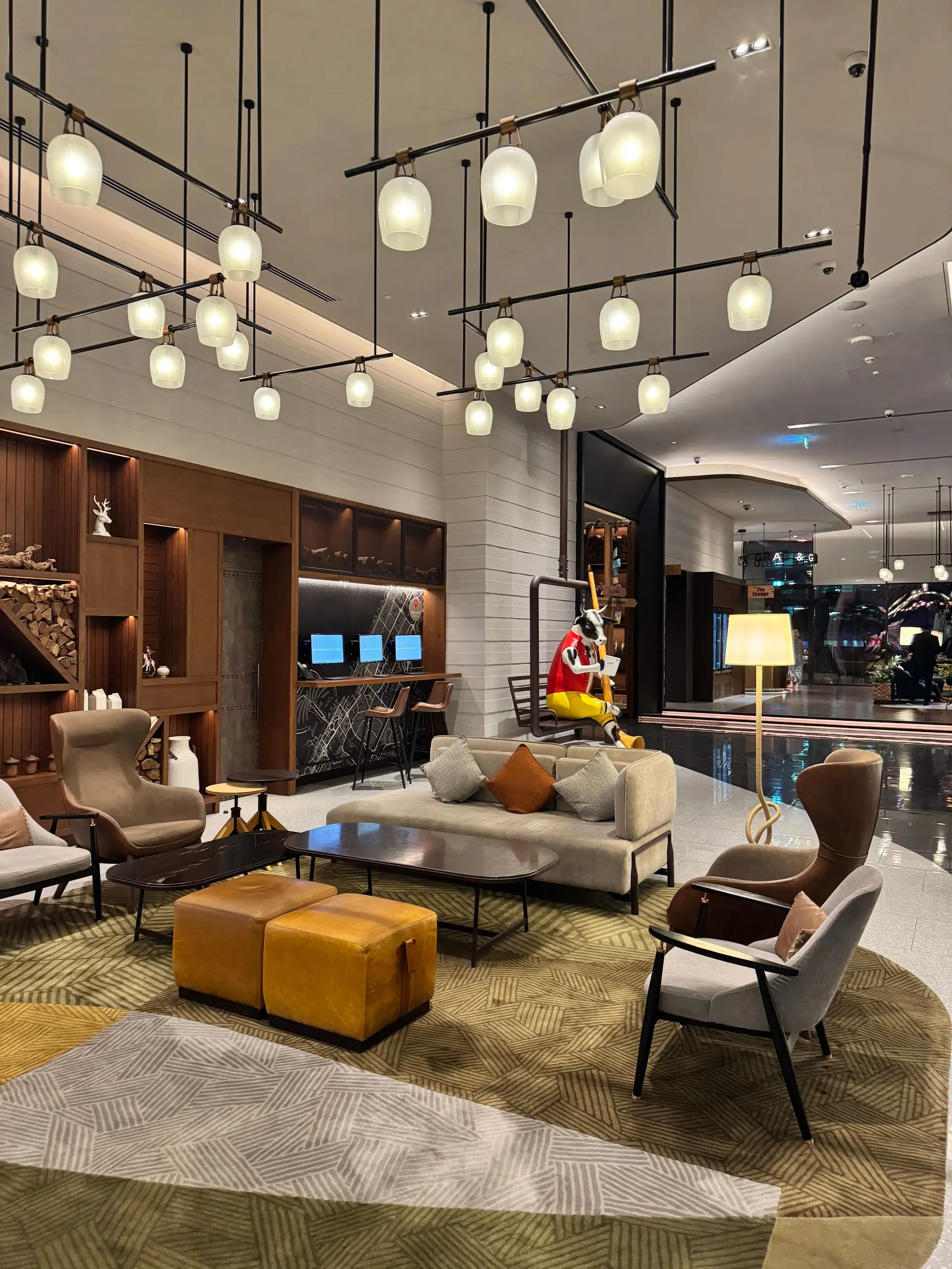Sophisticated lounge area with contemporary furniture